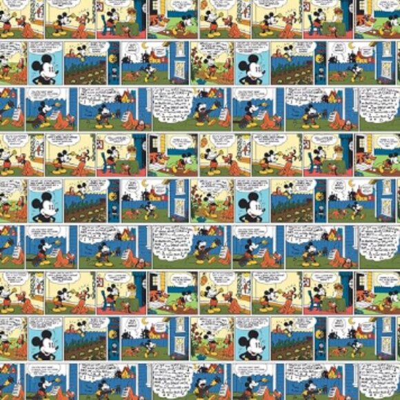 Disney Imperial Mickey Comic Strip Wallpaper Vintage Sealed Roll DF059691 Decor - Picture 3 of 10